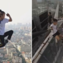 Gökdelenler üzerinde yaptığı tehlikeli hareketlerle milyonlarca takipçi kazanan Çinli akrobat Wu Yongning