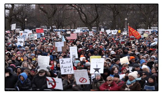 ABD’de silah karşıtı öğrenci protestoları.