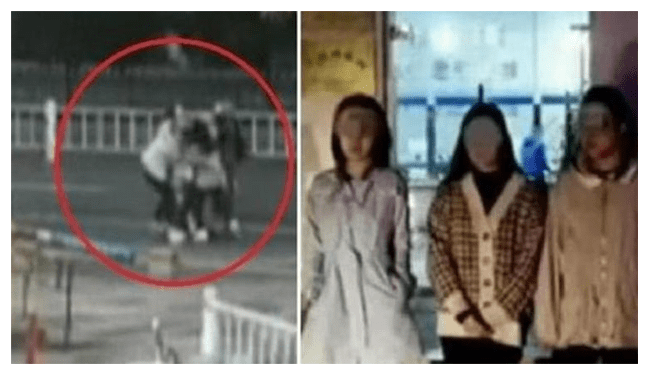Çin'de alkolü fazla kaçıran 3 kadın.