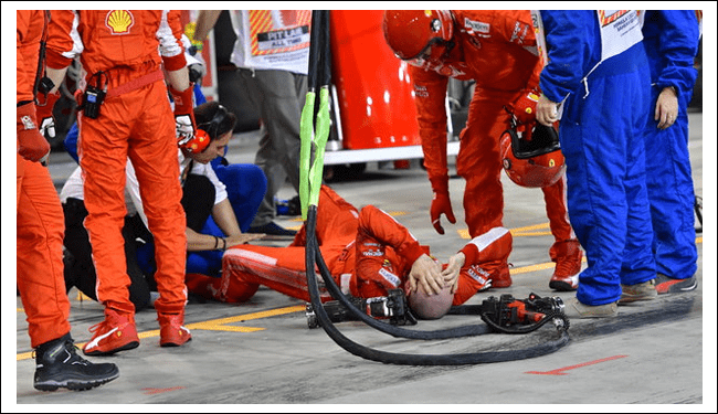 Formula 1'de Ferrari pilotu Kimi Raikkonen.