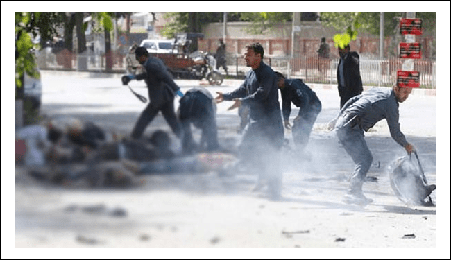 Kabil'in "diplomatik bölgesi"nde düzenlenen çifte bombalı saldırı.