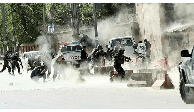 Kabil'in "diplomatik bölgesi"nde düzenlenen çifte bombalı intihar saldırısı.