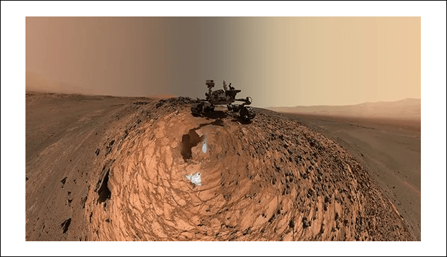 NASA'nın Kızıl Gezegen Mars'taki uzay aracı Curiosity.