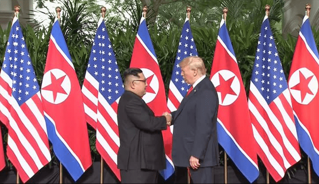 ABD Başkanı Donald Trump ile Kuzey Kore lideri Kim Jong Un.