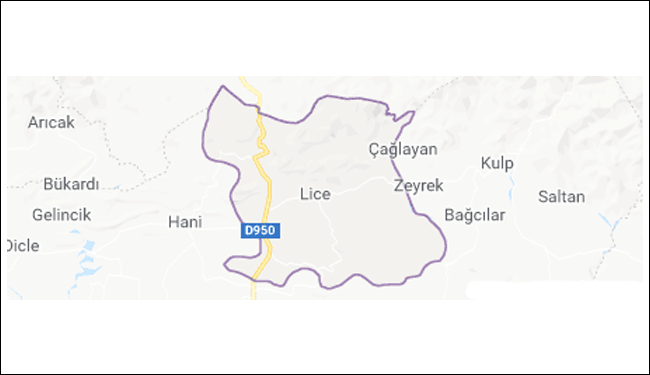 Diyarbakır'ın Lice ilçesine bağlı 19 köy ile 54 mezrada sokağa çıkma yasağı ilan edildi.