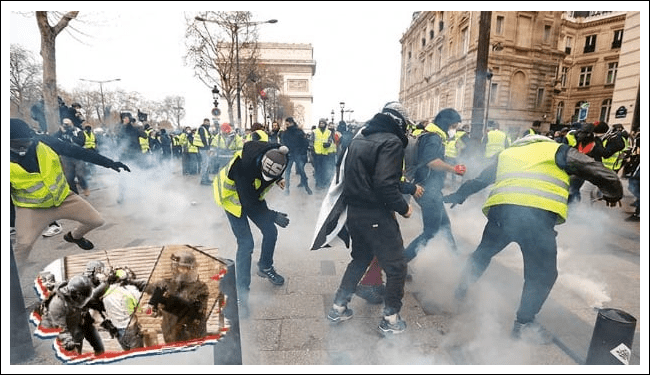 Fransa’da ‘Sarı Yelekliler’i Cumhurbaşkanı Macron’un geri adımı ve olağanüstü güvenlik önlemleri de durduramadı.