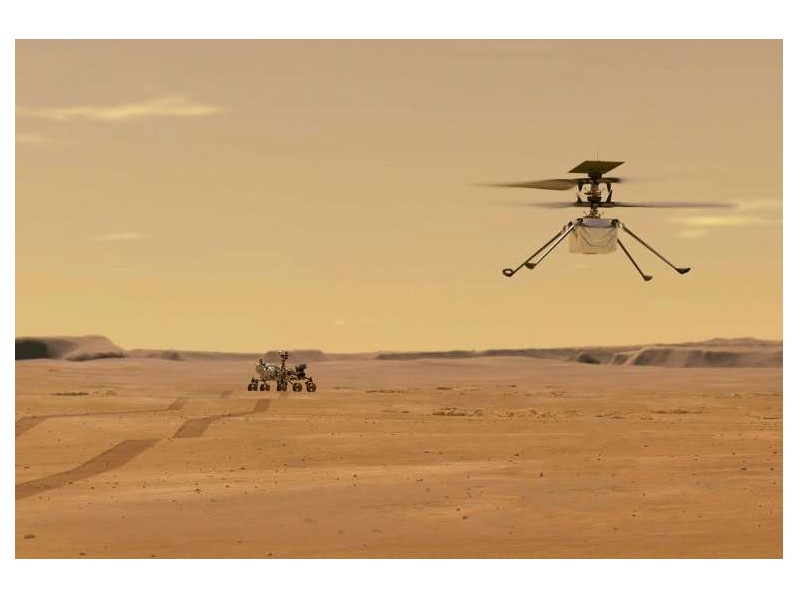Mini Ingenuity helikopteri Mars da ilk gecesini tamamladı.